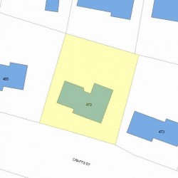 479 Crafts St, Newton MA 02465-1735 plot plan