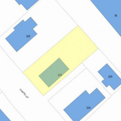 224 Chapel St, Newton MA 02458-1310 plot plan
