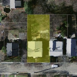 78 Clinton Pl, Newton MA 02459-1141 aerial view