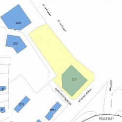 2221 Washington St, Newton MA 02462-1417 plot plan