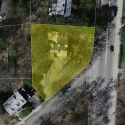 621 Walnut St, Newton MA  02460-2466 aerial view