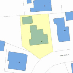 47 Carleton St, Newton MA 02458-1604 plot plan