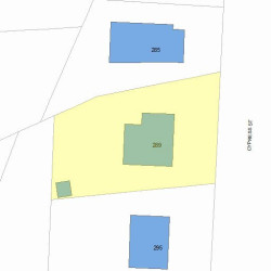 289 Cypress St, Newton MA 02459-2227 plot plan