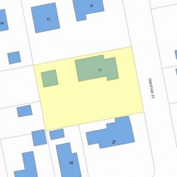 17 Chester St, Newton MA  02461-1415 plot plan