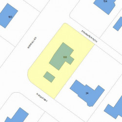 166 Wiswall Rd, Newton MA 02459-3545 plot plan