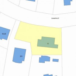 10 Champa St, Newton MA 02464-1225 plot plan