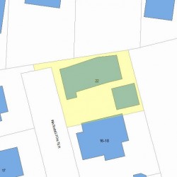 22 Washington Ter, Newton MA 02460-1541 plot plan