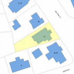 89 Waltham St, Newton MA 02465-1327 plot plan