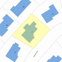 21 Deborah Rd, Newton MA 02459-2837 plot plan