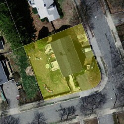 41 Fernwood Rd, Newton MA  02465-1807 aerial view