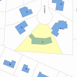 32 Laurus Ln, Newton MA  02459-3138 plot plan