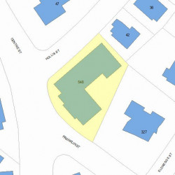 48 Hollis St, Newton MA  02458-2070 plot plan