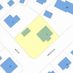 15 Brewster Rd, Newton MA 02461-1301 plot plan