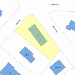 95 Langley Rd, Newton MA  02459-2062 plot plan