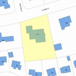 152 Homer St, Newton MA 02459-1518 plot plan