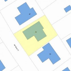 39 Mosman St, Newton MA  02465-1303 plot plan