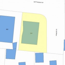 4 Nottingham St, Newton MA 02459-1613 plot plan
