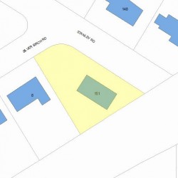 151 Stanley Rd, Newton MA 02468-2330 plot plan