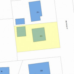 215 Melrose St, Newton MA 02466-1120 plot plan
