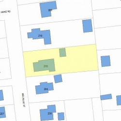 218 Melrose St, Newton MA 02466-1119 plot plan