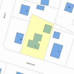 15 Sharon Ave, Newton MA  02466-2516 plot plan