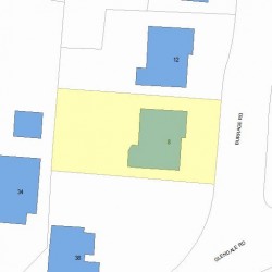 8 Burrage Rd, Newton MA  02459-1231 plot plan