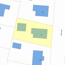 51 Davis Ave, Newton MA  02465-1925 plot plan