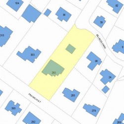 293 Franklin St, Newton MA 02458-2302 plot plan