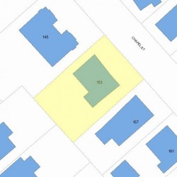 153 Chapel St, Newton MA 02458-1307 plot plan