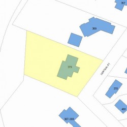 379 Central St, Newton MA 02466-2232 plot plan
