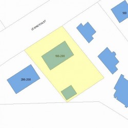 198 Lexington St, Newton MA  02466-1307 plot plan