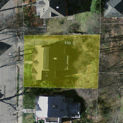 54 Oxford Rd, Newton MA 02459-2405 aerial view