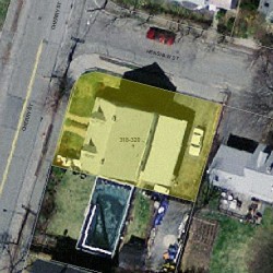 320 Cherry St, Newton MA 02465-1642 aerial view