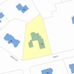 199 Otis St, Newton MA  02465-2522 plot plan