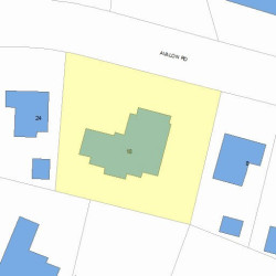 18 Avalon Rd, Newton MA 02468-1610 plot plan
