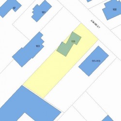 109 Adams St, Newton MA 02458-1116 plot plan