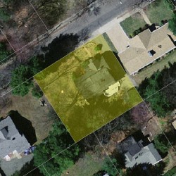 54 Goddard St, Newton MA  02461-1918 aerial view