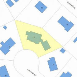 27 Considine Rd, Newton MA 02459-3603 plot plan