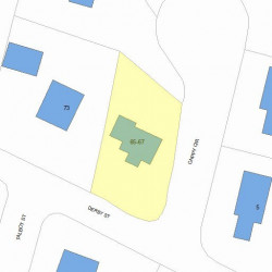 65 Derby St, Newton MA 02465-1654 plot plan