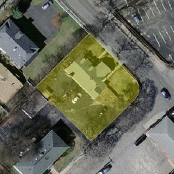 57 Adams St, Newton MA 02460-1460 aerial view