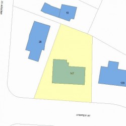 147 Andrew St, Newton MA 02461-2144 plot plan