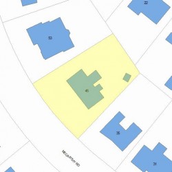 45 Mccarthy Rd, Newton MA 02459-3507 plot plan