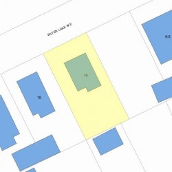 14 Silver Lake Ave, Newton MA  02458-1109 plot plan