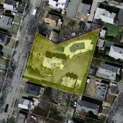 258 Cherry St, Newton MA 02465-1605 aerial view