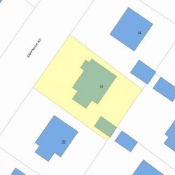 18 Arapahoe Rd, Newton MA 02465-2203 plot plan
