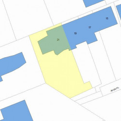 21 Avon Pl, Newton MA  02458-1511 plot plan
