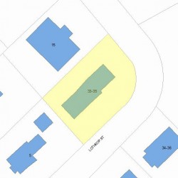 35 Lothrop St, Newton MA 02460-1419 plot plan
