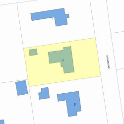 11 Sylvan Ave, Newton MA 02465-3015 plot plan