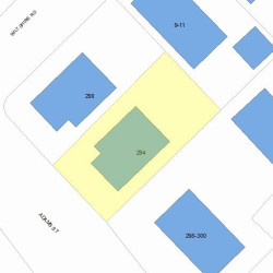 294 Adams St, Newton MA 02458-1455 plot plan