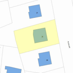 25 Allen Ave, Newton MA 02468-1715 plot plan